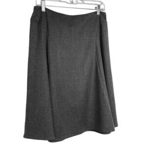 Fit & Flare Talbots Skirt. Gray. Size 6.